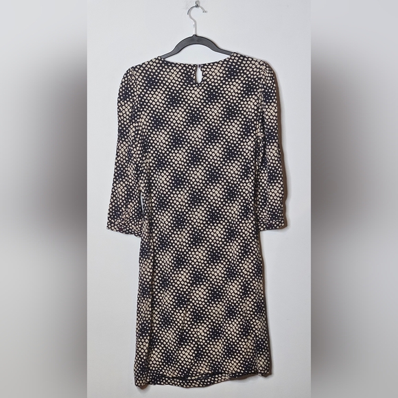 Louis Lucie Navy Tan Polka Dot Printed Midi Dress Womens‎ Small Business Flowy - Picture 5 of 5